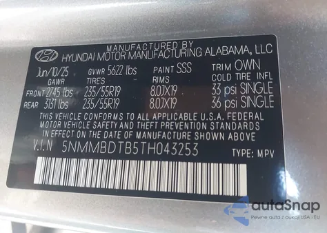 2026 Genesis Gv70 2.5T Advanced из США, поврежденный, VIN 5NMMBDTB5TH043253